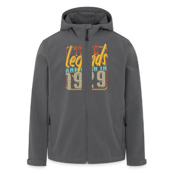 True legends are born in 1929 Vintage anniversaire - Veste softshell homme en polyester recyclé Stanley/Stella - charbon - Devant - AI Model Male 185 light (185cm)