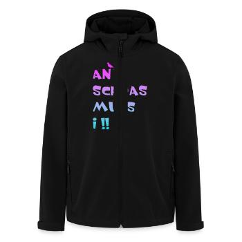 An Schoas muas i, Bayern, Spruch, Rebell - Recycelte Männer Softshell-Jacke von Stanley/Stella - Schwarz - Vorne - AI Model Male 185 light (185cm)