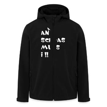An Schoas muas i, Bayern, An Scheiß muas i - Recycelte Männer Softshell-Jacke von Stanley/Stella - Schwarz - Vorne - AI Model Male 185 light (185cm)