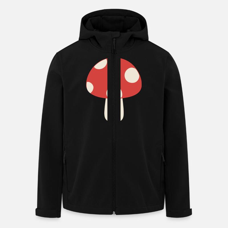 Verspielter Pilz - Recycelte Männer Softshell-Jacke Discoverer von Stanley/Stella - Schwarz