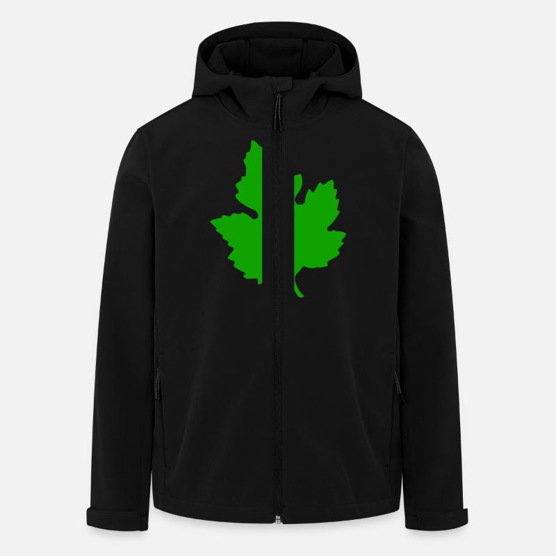 blatt - Recycelte Männer Softshell-Jacke von Stanley/Stella - Schwarz