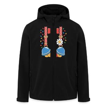 Costume de carnaval Costume de clown de carnaval - Veste softshell homme en polyester recyclé Stanley/Stella - noir - Devant - AI Model Male 185 light (185cm)