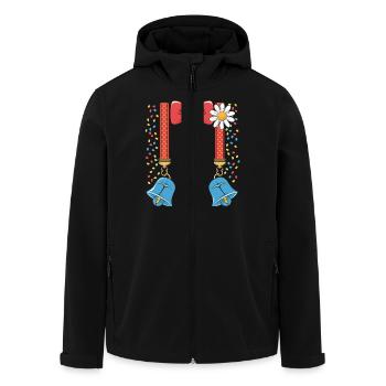 Costume de Carnaval Femmes & Hommes Clown Carnaval - Veste softshell homme en polyester recyclé Stanley/Stella - noir - Devant - AI Model Male 185 light (185cm)