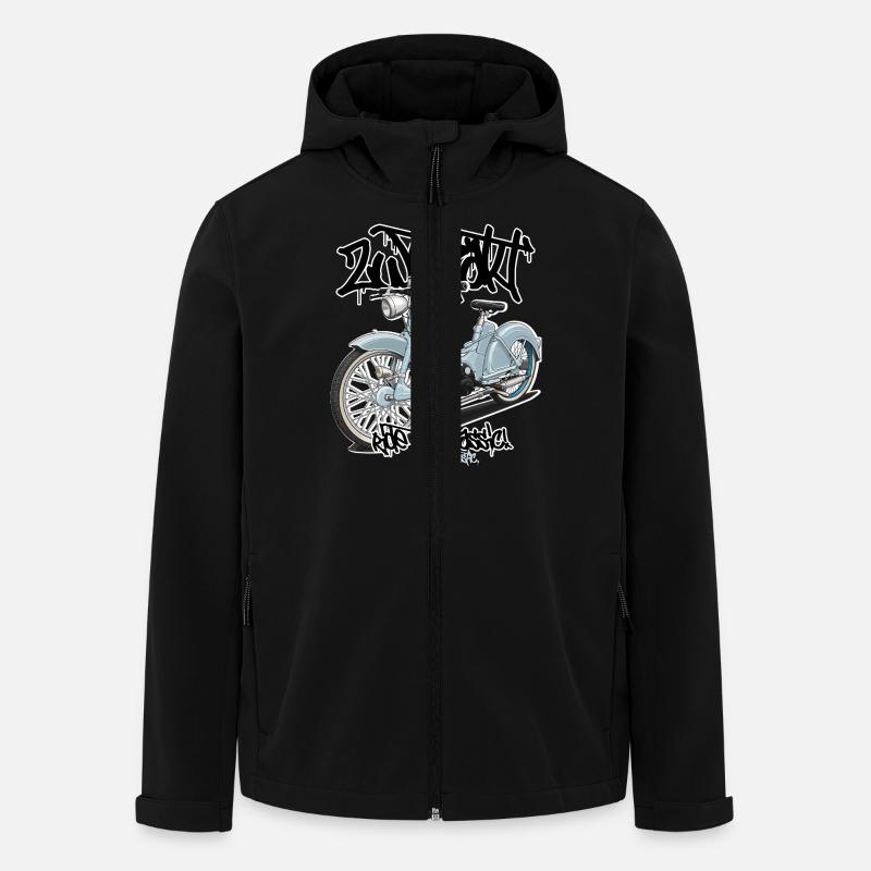 SR2 (bleu clair) // Illustration - Veste softshell homme en polyester recyclé Stanley/Stella - noir