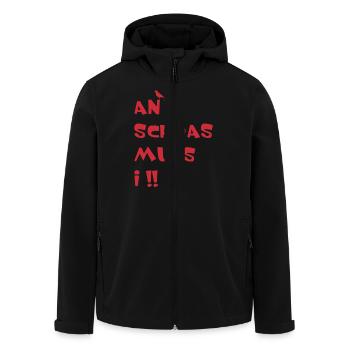An Schoas muas i, Bayern, Spruch, Rebell - Recycelte Männer Softshell-Jacke von Stanley/Stella - Schwarz - Vorne - AI Model Male 185 light (185cm)