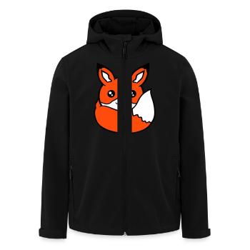 Fuchs Rotfuchs Wildes Tier Schlauer Wald Bewohner - Recycelte Männer Softshell-Jacke von Stanley/Stella - Schwarz - Vorne - AI Model Male 185 light (185cm)