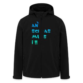 Lustiger Spruch Österreich. An Schas muas i. - Recycelte Männer Softshell-Jacke von Stanley/Stella - Schwarz - Vorne - AI Model Male 185 light (185cm)