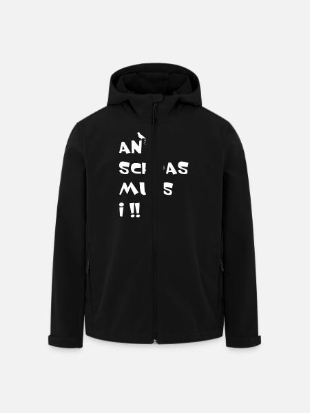An Schoas muas i - Recycelte Männer Softshell-Jacke von Stanley/Stella - Schwarz
