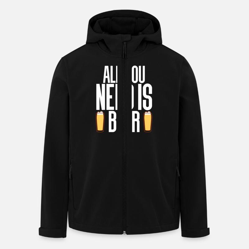 Beer - Men’s Recycled Softshell Jacket by Stanley/Stella - black