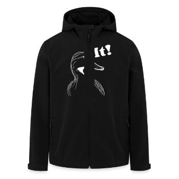 Duck said It - Men’s Recycled Softshell Jacket by Stanley/Stella - black - Front - AI Model Male 185 light (185cm)