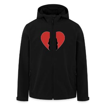 LOVE CAT FOR VALENTINE DAY TSHIRT - Men’s Recycled Softshell Jacket by Stanley/Stella - black - Front - AI Model Male 185 light (185cm)