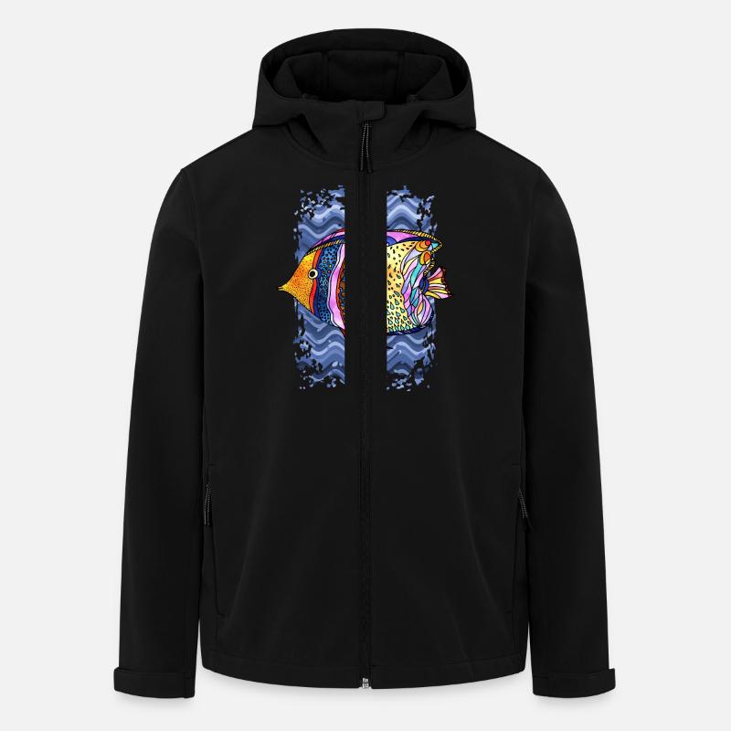 Fish - Men’s Recycled Softshell Jacket by Stanley/Stella - black