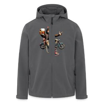Motorrad biker bike motocross - Recycelte Männer Softshell-Jacke von Stanley/Stella - Schwarz - Vorne - AI Model Male 185 light (185cm)