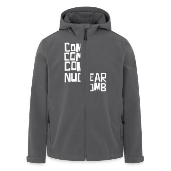 Venez, venez, venez bombe nucléaire - Veste softshell homme en polyester recyclé Stanley/Stella - noir - Devant - AI Model Male 185 light (185cm)
