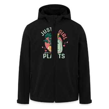 Just A Girl Who Loves Plants Botanical Gardening - Recycelte Männer Softshell-Jacke von Stanley/Stella - Schwarz - Vorne - AI Model Male 185 light (185cm)