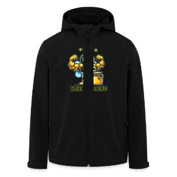Abeille musclée - Veste softshell homme en polyester recyclé Stanley/Stella - noir - Devant - AI Model Male 185 light (185cm)