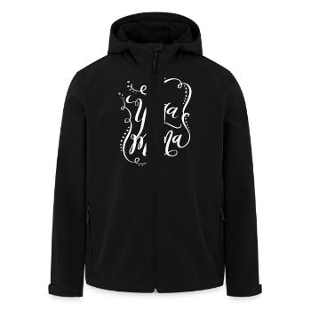 Yoga Mama - Men’s Recycled Softshell Jacket by Stanley/Stella - black - Front - AI Model Male 185 light (185cm)