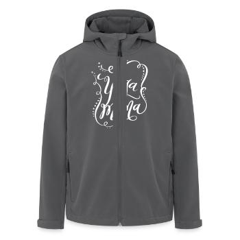 Yoga Mama - Men’s Recycled Softshell Jacket by Stanley/Stella - anthracite - Front - AI Model Male 185 light (185cm)