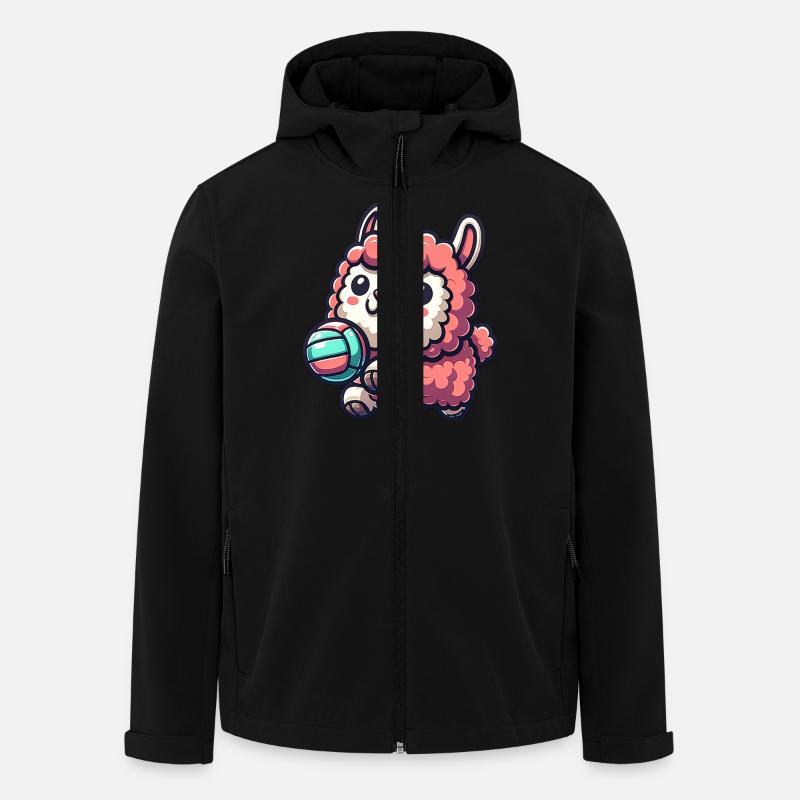 Mignon alpaga avec motif boule - Veste softshell homme en polyester recyclé Stanley/Stella - noir