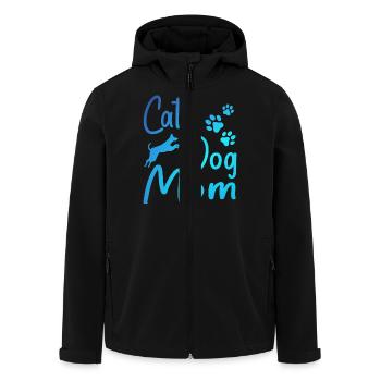 Haustier Katze Und Hund Mama T-Shirts Für Frauen, Katze Hund Mama - Recycelte Männer Softshell-Jacke von Stanley/Stella - Schwarz - Vorne - AI Model Male 185 light (185cm)