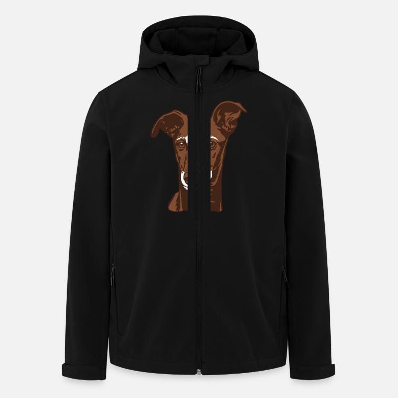 Galgo Español - Portrait - 20250603 - Veste softshell homme en polyester recyclé Stanley/Stella - noir