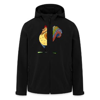 Hahn - Recycelte Männer Softshell-Jacke von Stanley/Stella - Schwarz - Vorne - AI Model Male 185 light (185cm)