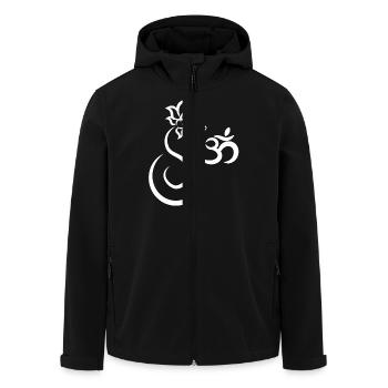 Yoga Yoga Ayurveda Logo - Veste softshell homme en polyester recyclé Stanley/Stella - noir - Devant - AI Model Male 185 light (185cm)
