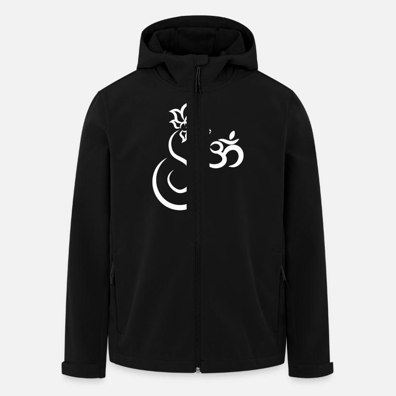 Yoga Yoga Ayurveda Logo - Recycelte Männer Softshell-Jacke von Stanley/Stella - Schwarz