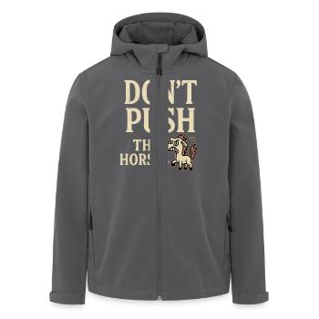 Ne poussez pas les chevaux - Veste softshell homme en polyester recyclé Stanley/Stella - charbon - Devant - AI Model Male 185 light (185cm)