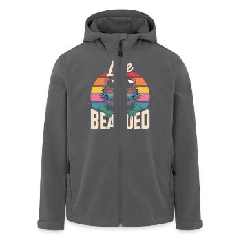 Live Bearded! Bartagame Reptil Terraristik - Recycelte Männer Softshell-Jacke von Stanley/Stella - Schwarz - Vorne - AI Model Male 185 light (185cm)