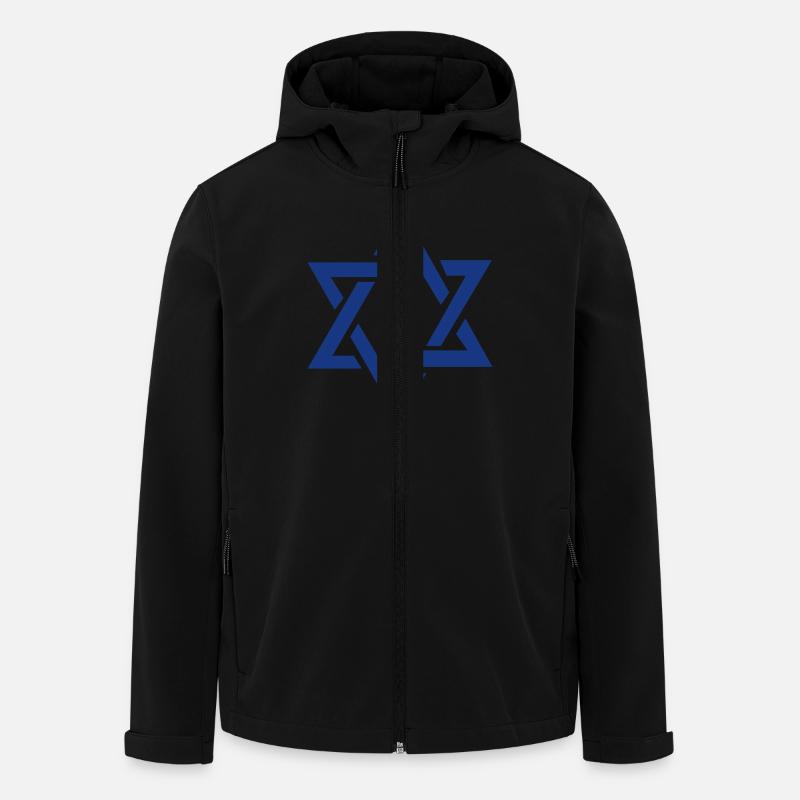 Star of David - Recycelte Männer Softshell-Jacke von Stanley/Stella - Schwarz