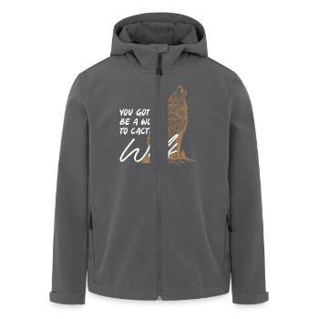 Tu dois être un loup - Veste softshell homme en polyester recyclé Stanley/Stella - noir - Devant - AI Model Male 185 light (185cm)