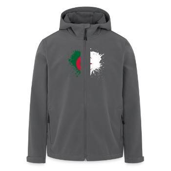 Coeur drapeau algerie - Veste softshell homme en polyester recyclé Stanley/Stella - noir - Devant - AI Model Male 185 light (185cm)
