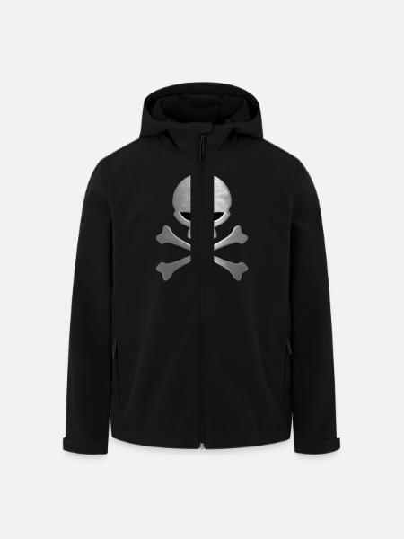 skull - Veste softshell homme en polyester recyclé Stanley/Stella - noir