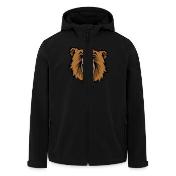 bear - Men’s Recycled Softshell Jacket by Stanley/Stella - black - Front - AI Model Male 185 light (185cm)