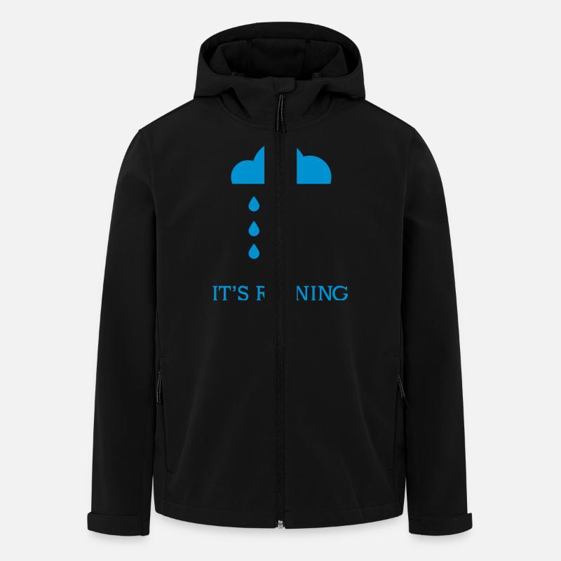 it's raining - Veste softshell homme en polyester recyclé Stanley/Stella - noir