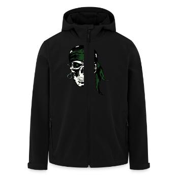 Death skull skydive - Veste softshell homme en polyester recyclé Stanley/Stella - noir - Devant - AI Model Male 185 light (185cm)