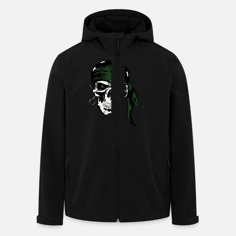 Death skull skydive - Veste softshell homme en polyester recyclé Stanley/Stella - noir