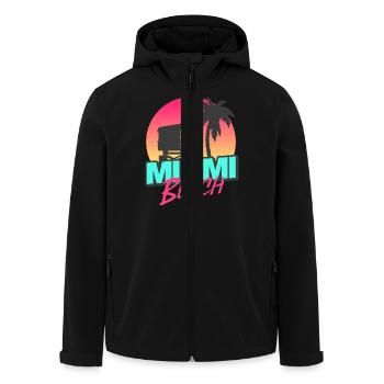 Miami Beach - Veste softshell homme en polyester recyclé Stanley/Stella - noir - Devant - AI Model Male 185 light (185cm)