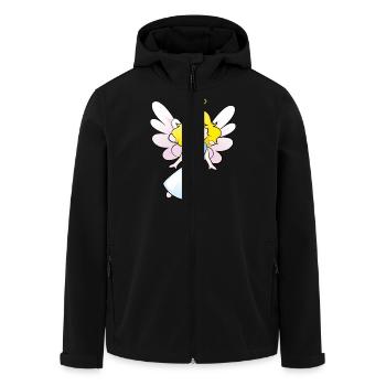 angel - Men’s Recycled Softshell Jacket by Stanley/Stella - black - Front - AI Model Male 185 light (185cm)