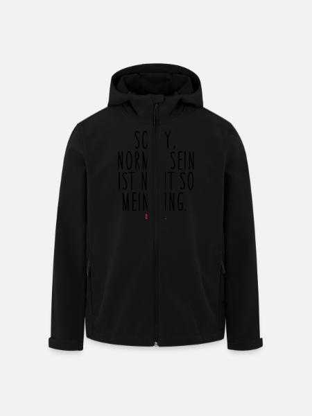 Normal sein - Recycelte Männer Softshell-Jacke von Stanley/Stella - Schwarz