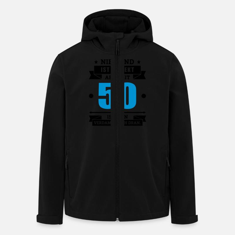 Funshirt 50 - Recycelte Männer Softshell-Jacke von Stanley/Stella - Schwarz
