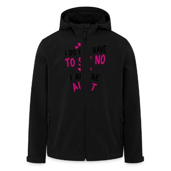 I am the Aunt - Recycelte Männer Softshell-Jacke von Stanley/Stella - Schwarz - Vorne - AI Model Male 185 light (185cm)