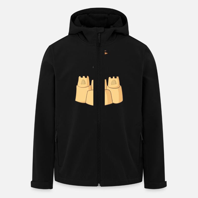 sandcastle - Men’s Recycled Softshell Jacket by Stanley/Stella - black