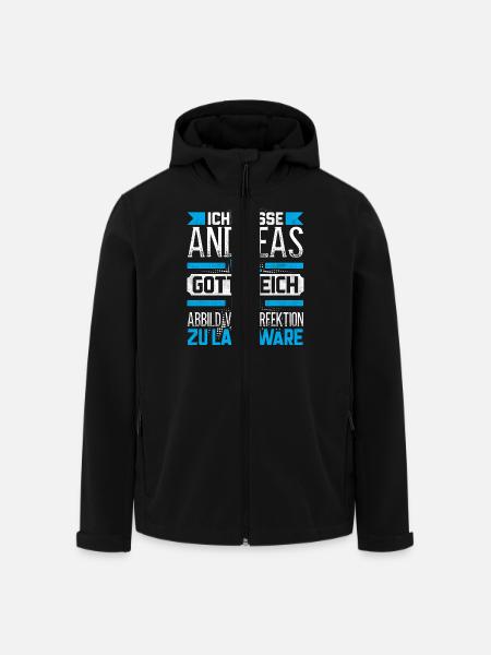 ANDREAS - Gottgleich - Recycelte Männer Softshell-Jacke von Stanley/Stella - Schwarz