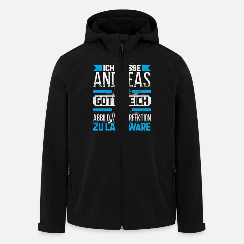 ANDREAS - Gottgleich - Recycelte Männer Softshell-Jacke von Stanley/Stella - Schwarz