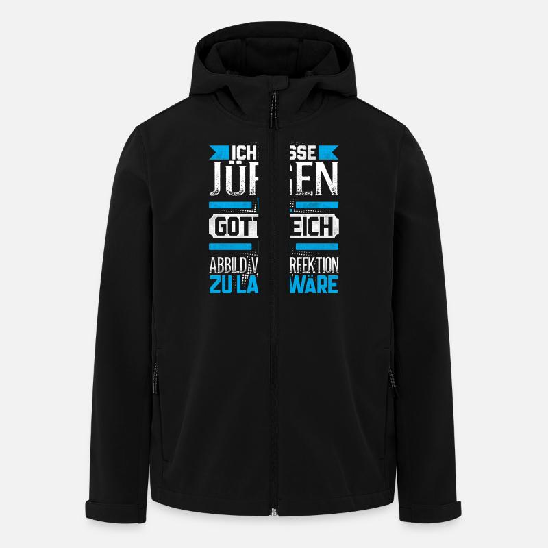 JÜRGEN - Gottgleich - Recycelte Männer Softshell-Jacke von Stanley/Stella - Schwarz