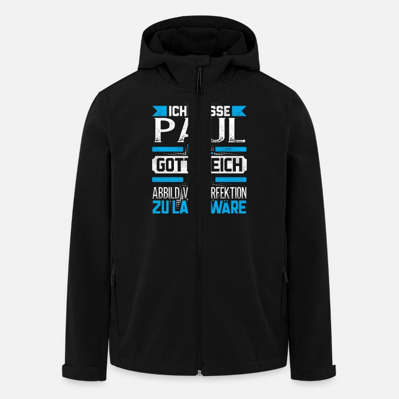 PAUL - Gottgleich Geschenk - Recycelte Männer Softshell-Jacke von Stanley/Stella - Schwarz