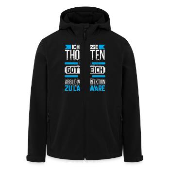 THORSTEN - Gottgleich - Recycelte Männer Softshell-Jacke von Stanley/Stella - Schwarz - Vorne - AI Model Male 185 light (185cm)