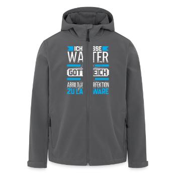 WALTER - Gottgleich - Recycelte Männer Softshell-Jacke von Stanley/Stella - Anthrazit - Vorne - AI Model Male 185 light (185cm)